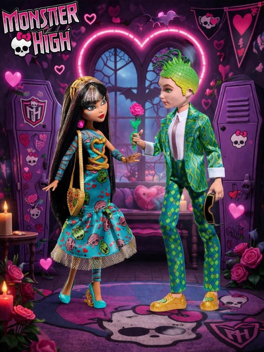🧨♡Monster High Cleo and Deuce Howliday Love Edition 2 Pack